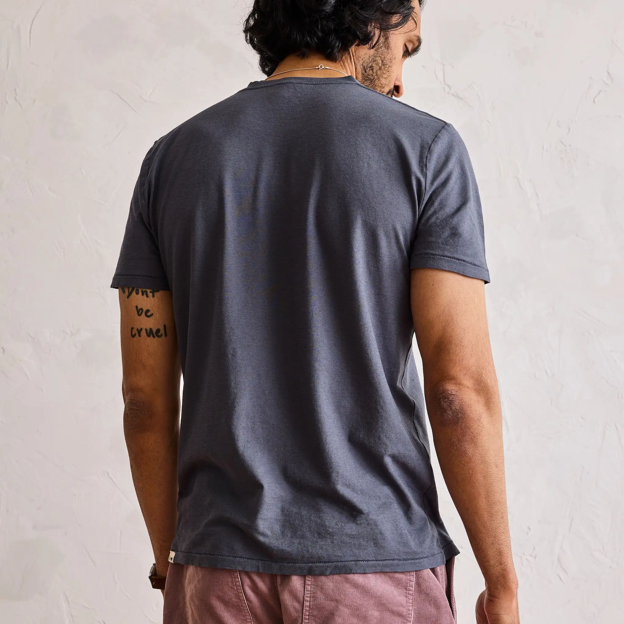 The Cotton Hemp Tee in Navy