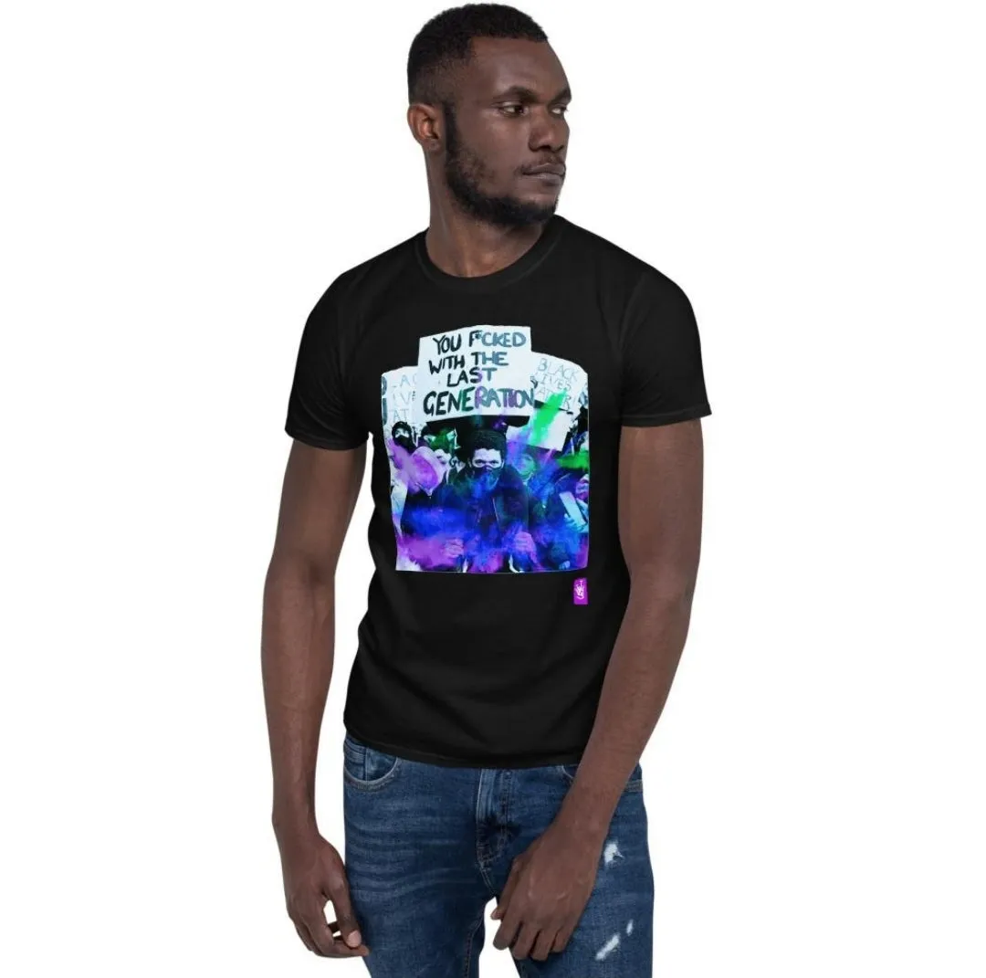 THE LAST GENERATION-COTTON CANDY BLAST Short-Sleeve Unisex Black T-Shirt