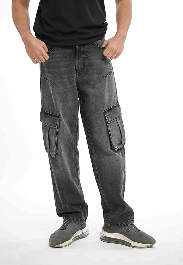 Utility Pocket Jeans - Dark Grey Wash