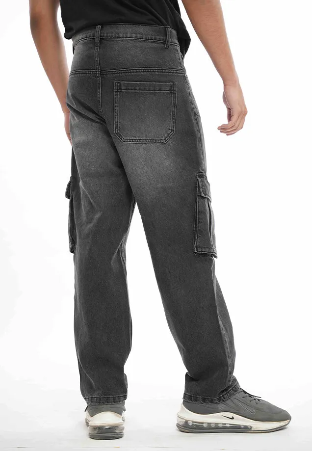 Utility Pocket Jeans - Dark Grey Wash