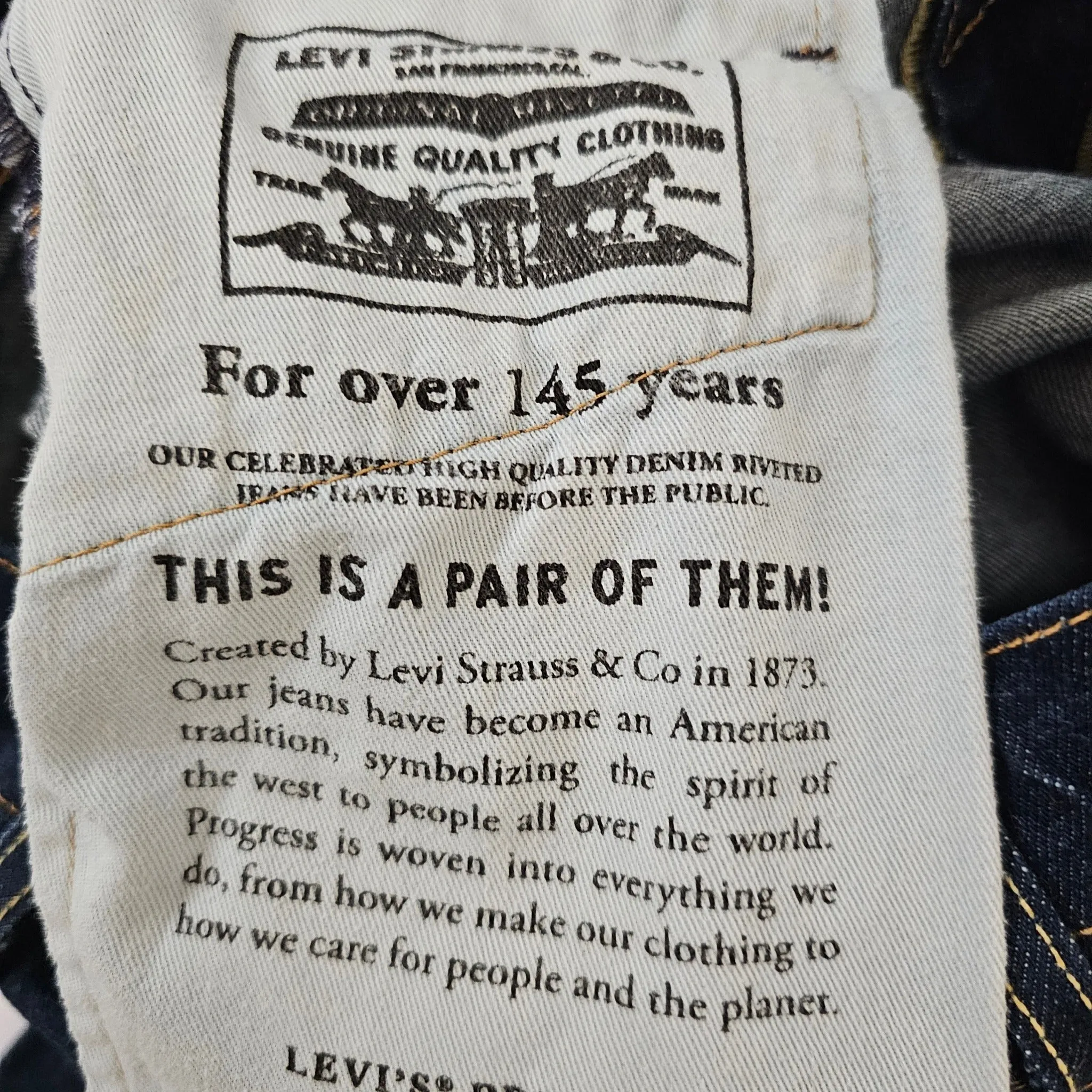 Vintage Big E Levi's 511 blue jeans