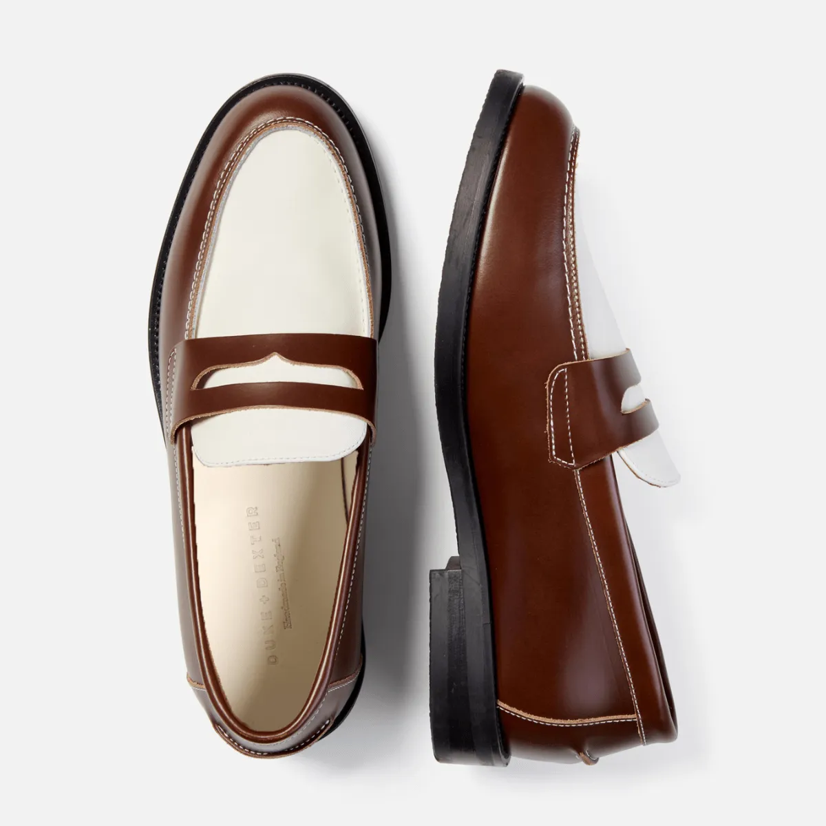 Wilde Chestnut + White Penny Loafer - Men's