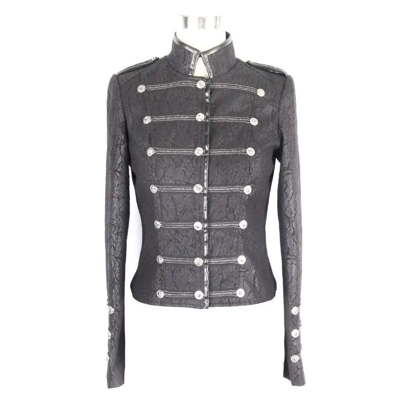 Women's Asymmetric Button Up Punk Jacket