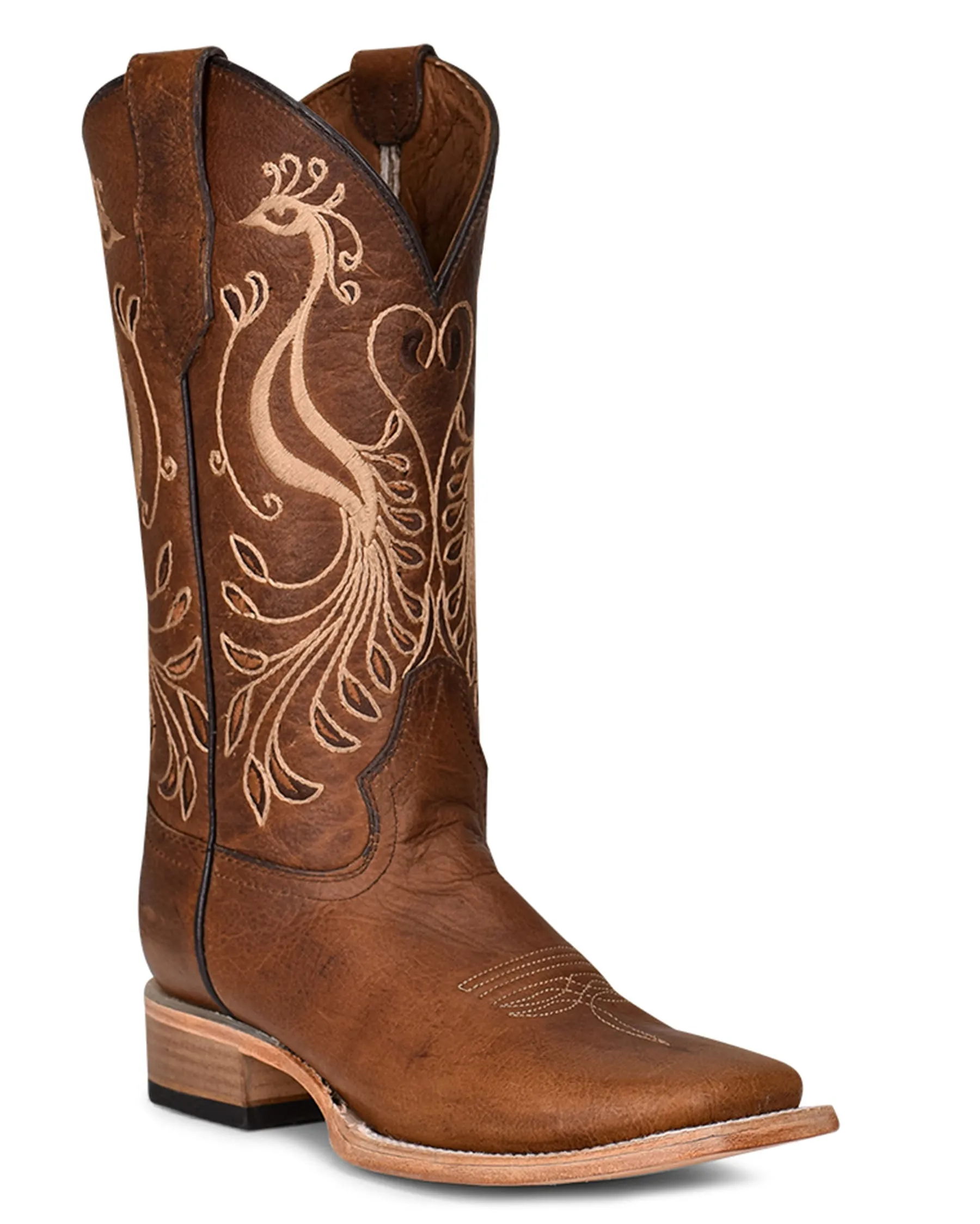 Women's Circle G Peacock Embroidery Western Boots