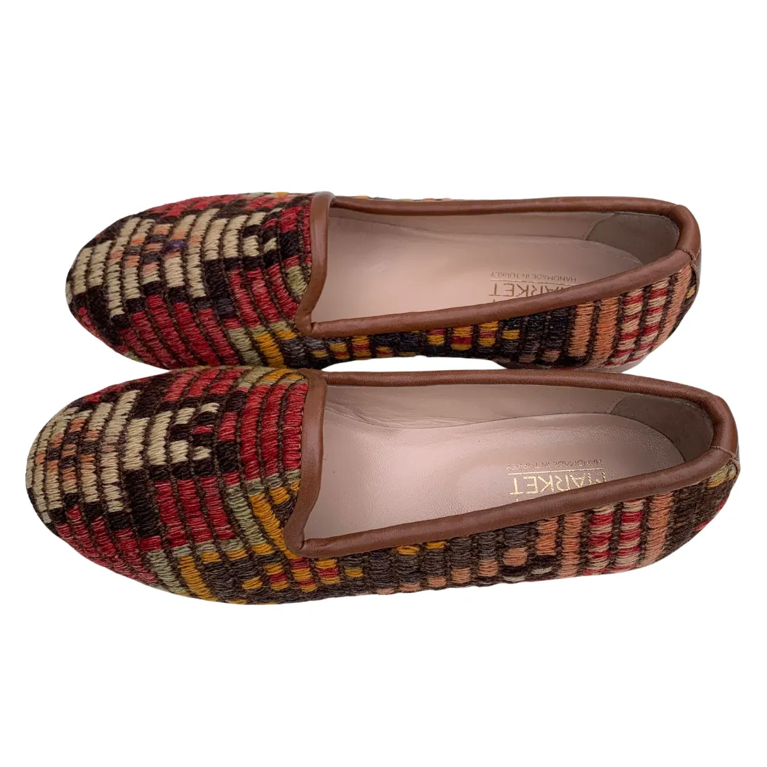 Women's Turkish Kilim Loafers Patterned