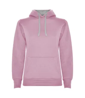 Womens/ladies urban hoodie light pink/grey marl Roly