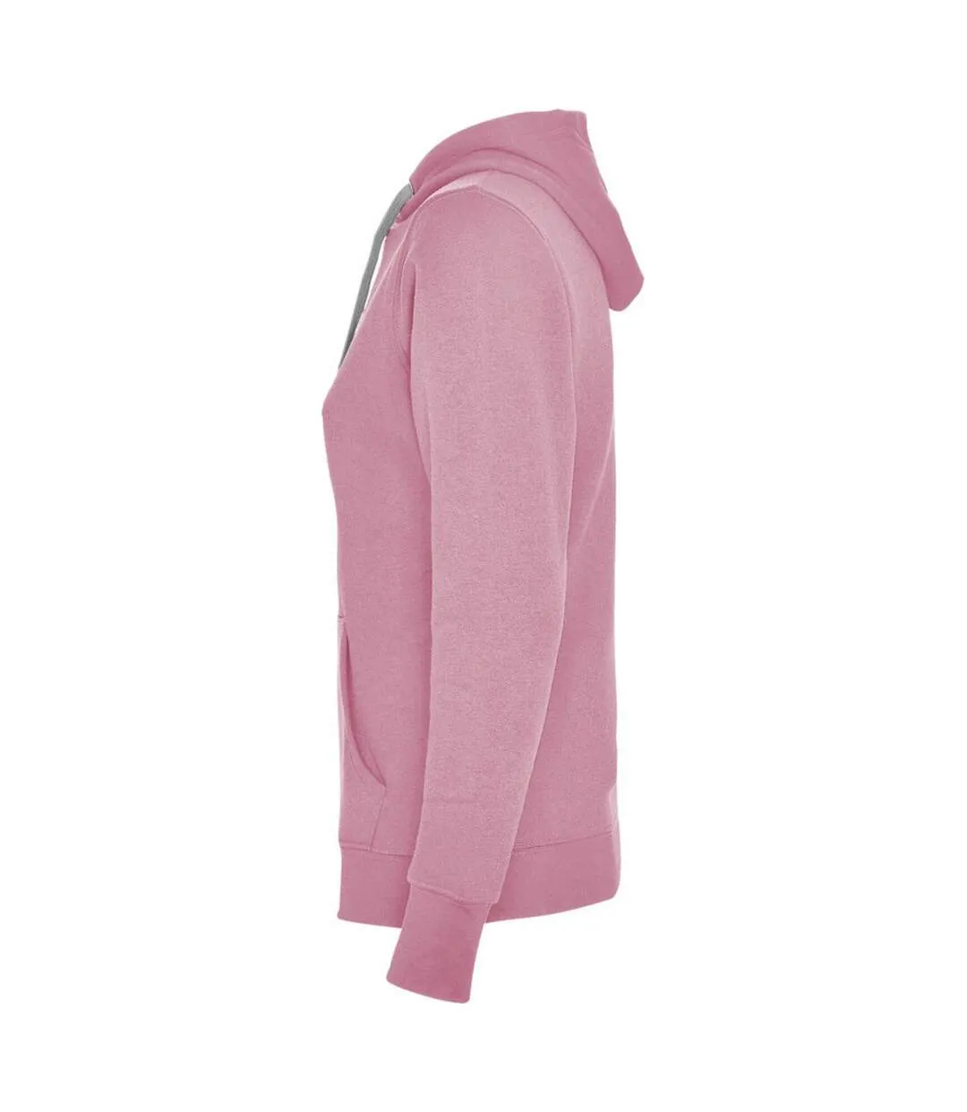 Womens/ladies urban hoodie light pink/grey marl Roly